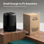 VOOPNU Air Purifiers for Bedroom, High Efficiency Filter, 1076 Ft², Black | for Pet Hair Odors Pollen Smoke, with 3 Speeds Timer Aroma 22dB Quiet 360°Intake, Compact Air Cleaner for Home Dorm Room