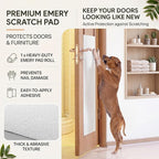Aliceset Pet Nail Self Adhesive Replacement Emery Paper Fits Dog Scratch Pad Dog Nail Board Sandpaper Cat Litter Box DIY for Pet to Scratch Alternatives (White,10 Inch X 16ft)