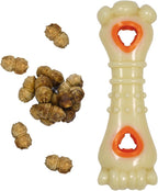 Nylabone Power Chew Knuckle Bone & Pop-In Dog Treat Toy, Large | Chicken flavor, includes 6 natural treats, dog enrichment, interactive dog toys to keep them busy, for dogs up to 50 lbs