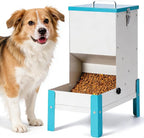 Automatic Dog Feeder 10L Auto Cat Feeder with Stand Gravity Dog Food Dispenser with A Detachable Feeding Tray, Galvanized Pet Feeding Station for Dogs & Cats (10L)