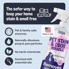 Sunny & Honey Pet Stain and Odor Remover Spray for Carpets, 32floz Lavender | USA Made - Enzyme Cleaner for Dog Urine & Poop - Eliminates Set In Stains - Color Safe - For Rugs, Furniture & Car Seats
