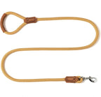 Mile High Life Dog Leash with Genuine Leather Handle, 6 FT/5 FT/4 FT | Leather Grip Rope Leash, Heavy Duty 360° Swivel Metal Clasp, for Small Medium & Large Dogs