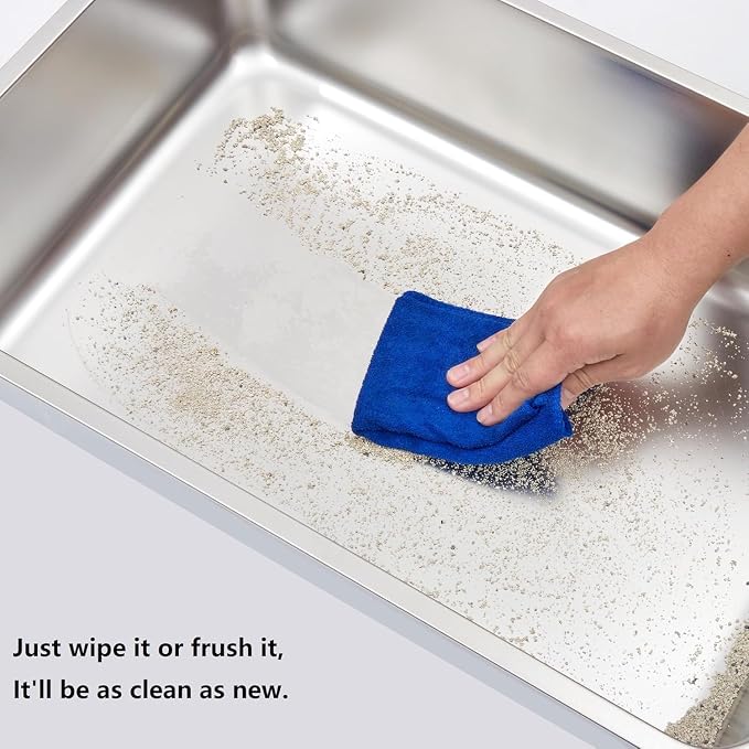 Stainless Steel Litter Box XL-Large High Sided Cat Litter Box | Metal Cat Litter Box with Lid and Scooper, Easy Clean, Non Stick & No Smell-23"x15"x10"