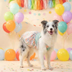 FLAdorepet Large Dog Dress Birthday Easter Outfits Summer Dog Clothes,8XL | Prefect for Wedding Holiday Spring;For Medium Large Giant Dog;Pitbull Labrador Rottweiler;Soft Fabric;Tulip Floral Print