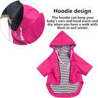Dog Raincoat rain Jacket Raincoat Dogs Waterproof Small Medium Breeds Zip Closure Storage Pocket Harness Hole Pink L