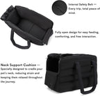 Dog Purse Carrier for Small Dog Cat Rabbit up to 13 lbs, Lightweight Portable Soft Sided Pet Purses, Quilted Puffy Tote Puppy Carrier with Large Pockets for Hiking, Travel, Vet Black