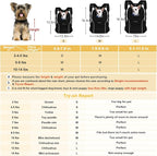 WOYYHO Pet Dog Carrier Backpack, Ventilated Small Dog Front Backpack | Small Dog Front Backpack, with Adjustable Straps, Safety Belt, Storage Pockets, for Travel Hiking Outdoor, Solid Black, M