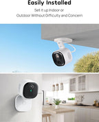 winees Security Cameras Outdoor, Wired 2K Wi-Fi Cameras for Home Security, 2.4G Indoor Camera, Human/Pet AI Detection, Color Night Vision, 2-Way Audio, Support Cloud/128G SD Card Storage | 2.4G Indoor Camera, Human/Pet AI Detection, Color Night Vision,...