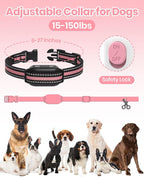 Dog Bark Collar with Remote, 2-in-1 Bark and Shock Collar Combo, 3300Ft Dog Training Collar - Auto Anti Bark/Beep/Vibration/Shock 4 Modes, IP67 Smart E-Collar with 5 Adjustable Levels of Sensitivity