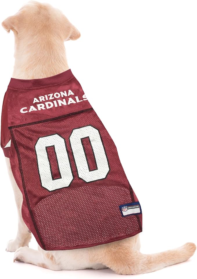 Pets First NFL Arizona Cardinals Dog Jersey, Size Large, Football Shirt Costume for Pet, Dog Sports T-Shirt, NFL Team Clothing for Cats, Licensed Pet Apparel Available in 7 Sizes and 32 Teams