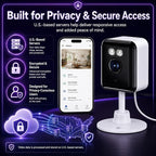 2.4/5GHz Home Cameras Indoor, 2K Security Camera Indoor for Dog/Pet/Nanny/Baby with US Phone App, AI Text Recognition, Smart Search, Color Night Vision,2 Way Talk Mini Cam,Human Detection,4 Packs | Indoor Use