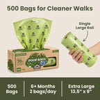 Pogi's Poop Bags – Large, Leak-Proof Dog Waste Bags for Yard or Home Use, Fresh Scent (Single Roll, 500-Count)