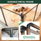 FXW AuraSpace Pro Clear Acrylic Indoor Dog Playpen, 24" H, 6 Panels | Open View, No Climbing Bars, Heavy-duty Metal, DIY Layouts, Easy Access, For Puppies & Small Dogs, Patented