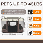 Paw Ballet Foldable Pet Kitten Playpen, Upgrade Waterproof Portable Dog Cat Playpen Kennel Tent for Small Cat Dog, Retractable Shade Cover with Carrying Case, Indoor Outdoor Use for Small Pet.