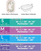 Cat litter Box Liners, 30 Count 46" x 19" XXL Heavy Duty Litter Tray Liner Bags with Drawstring for Extra Large Cat Litter Box