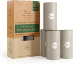 100% Certified Home Compostable and Biodegradable Dog Poop Bags - ASTM D6400 & EN 13432 Compliant Dog Waste Bags – 60 Bags – 4 x Rolls of Plant Based Compostable Poop Bag