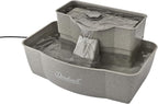 PetSafe Drinkwell Multi-Tier Pet Fountain, Cats & Dogs, Large | 100 oz Capacity, 2 Drinking Heights, Great for Senior/Arthritic Pets, Top-Rack Dishwasher Safe