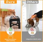 Hubulk Elevated Dog Bowls with 2 Stainless Steel Dog Food & Water Raised Bowls with No Spill Edge Non-Slip Stand Adjusts to 3 Heights(2.75", 6.0", 7.5") for Small Medium Dogs and Pet