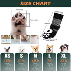 EXPAWLORER Dog Socks to Prevent Licking Paws with Grippers for Hardwood Floors Anti Slip,Glow-in-the-Dark Dog Summer Shoes Booties Boots & Paw Protectors for Small Medium Large Senior Dogs Black XL