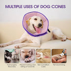 Dog Cone Collar After Surgery for Large Dogs, Adjustable Soft Cone for Dogs to Stop Licking, Professional Elizabethan Collar for Pet, Recovery Cones for Wound Healing & Hot Spots