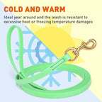 Viper Biothane K9 Working Dog Leash Waterproof Lead for Tracking Training Schutzhund Odor-Proof Long Line with Solid Brass Snap for Puppy Medium and Large Dogs, 10ft Sea Foam Green