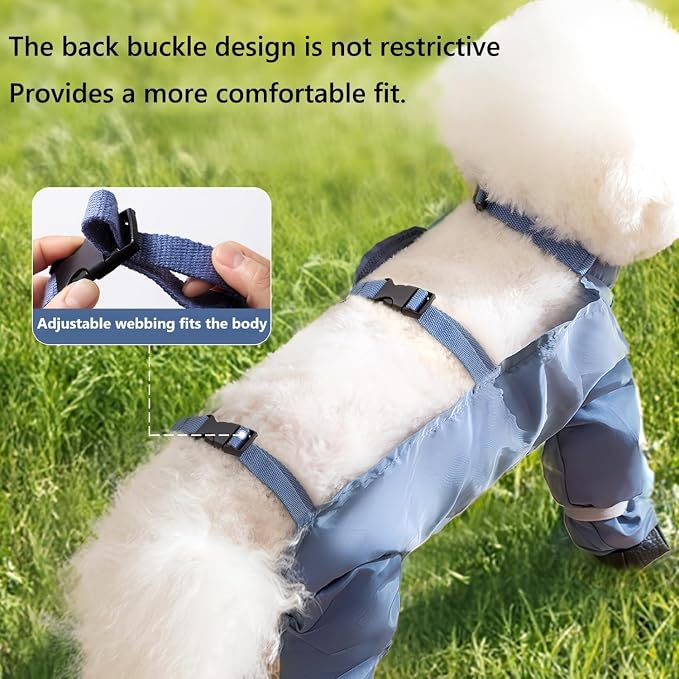 Dog Rain Boots, Waterproof Dog Rain Shoes for All Weather, Anti Dirt Pants with Shoes, Adjustable Suspender Pants for Outdoor Walking & Paw Protectors（XL）