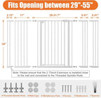 keny 36" Extra Tall Baby Gate for Stairs, 29"-55" Wide Auto Close Dog Gate | for Doorways, Pressure Mounted Easy Walk Through Pet Gate with Door, White