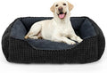 MIXJOY X-Large Dog Bed for Large, Medium, Small Dogs - Rectangle, Washable, Orthopedic, Soft Calming Sleeping Puppy Bed - Durable Pet Cuddler with Anti-Slip Bottom - XL (35"x25"x9")
