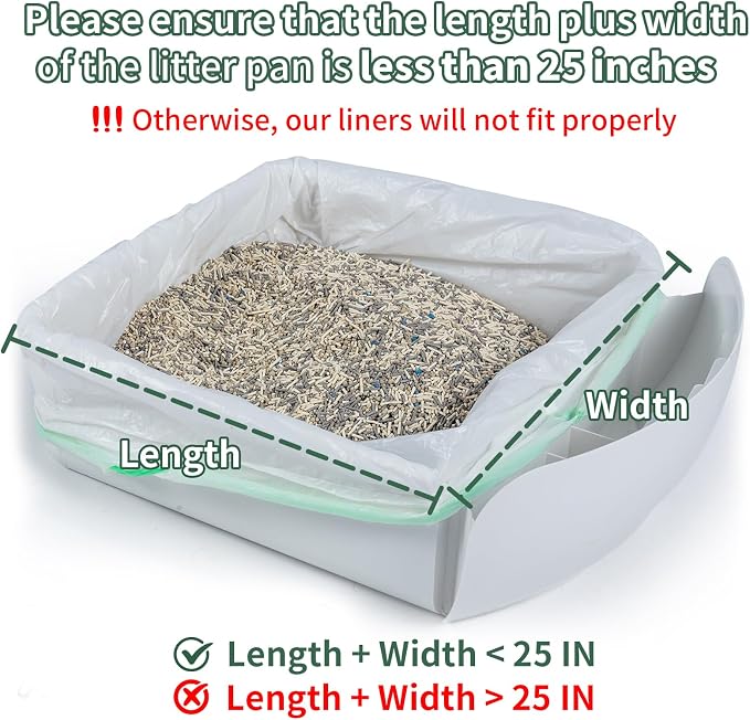 ANWA 120 Count Cat Litter Box Liners for Automatic Cat Litter Box and Litter Box Robot 4/5, Heavy-Duty, Extra Thick, Economy Bulk Pack