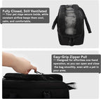 Dog Purse Carrier for Small Dog Cat Rabbit up to 13 lbs, Lightweight Portable Soft Sided Pet Purses, Quilted Puffy Tote Puppy Carrier with Large Pockets for Hiking, Travel, Vet Black