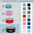 Master Pet Supply Stainless Steel Dog Bowls - 128 oz, Heavy Duty - Glacier Blue, Double Wall Extra-Thick Insulated, Non-Slip Pet Water Bowl for Dogs, Cats & Pets, Anti Rust Metal, Dish Washer Safe