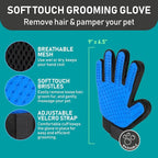 Maxpower Planet Pet Grooming Brush and 2X Grooming Gloves Combo - Double Sided Dematting, Deshedding Undercoat Rake for Dogs and Cats - Reduce Shedding Easily - Blue | Cat & Dual-Sided Rake, Dematting, Adjustable Fit, Machine Washable, Dog Brush for sh...