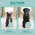 Dog Travel Bowls - Set of 2 Portable Pet Food & Water Dishes with Lid & Handle - Each Nesting Container Includes a Non-Slip Silicone Base - Microwave & Dishwasher Safe - BPA & Toxin-Free