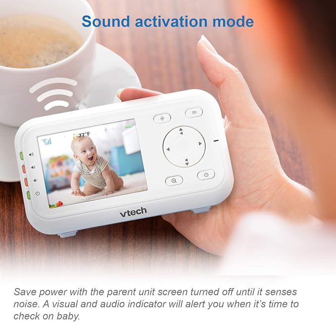 VTech VM3252 No WiFi Video Baby Monitor, 2.8" Screen