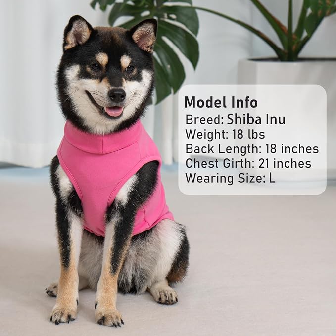 KYEESE 2Pack Dog Sweater Pullover Dog Sweaters for Small Dogs Girl Stretchy Pet Sweatshirt Small Pets Sweaters Turtleneck Pet Coats Soft Dogs Clothes