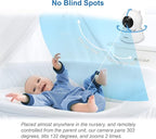 VTech Baby Monitor No WiFi, 2 Cameras & Remote Pan-Tilt-Zoom for Twins & Two Rooms – Hack-Proof, 19Hr Battery, 1000ft Range, Auto Night Vision, Temperature Sensor | VM923-2