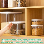 Airtight 12 Lbs Flour Sugar Storage Containers 6.34 Qt Rice Holder BPA Free | Clear PET Plastic Pet Dog Cat Food Storage Container with Pop Up Lid Dry Food Bin for Kitchen Pantry Organization