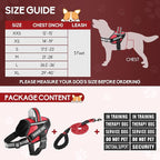 Service Dog Vest Harness and Leash Set, Animire in Training Dog Harness with 10 Dog Patches, Reflective Dog Leash with Soft Padded Handle for Small, Medium, Large, and Extra-Large Dogs (RED,L)
