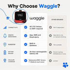 Waggle RV Pet Temperature Monitor with RVSentry Geofence Alert, 4G Cellular, No WiFi Required, Real-Time App Monitoring, Power Outage Alerts via SMS & Email, Subscription Required
