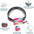 Mayerzon Martingale Prong Collar for Dogs, Patented No Pull Pinch Collar | Anti Pull Dog Collar with Buckle for Large Breed Dogs, For Training Walking Hunting, Adjustable and Heavy Duty (Rainbow, XL)