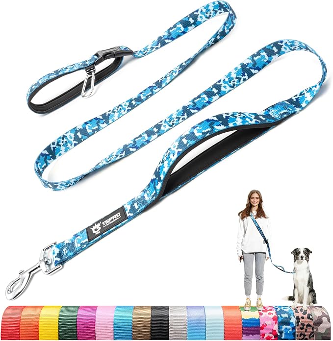 TSPRO 3-in-1 Heavy Duty Tactical Hands Free Dog Leash, Dual Padded Handles | Premium Dog Leash, Waist & Crossbody Wear, Metal Safety Clasp, Adjustable for Medium & Large Dogs, Walking & Running Training