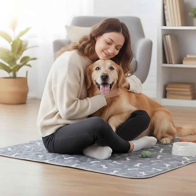 2 Pack Puppy Pads with Pheromones, Washable Puppy Pee Pads, Reusable Pads for Dogs & Cats, Leakproof & Odor Control, Non-Slip Training Pads for Home & Travel, 16"x24" (Lint Roller Included)