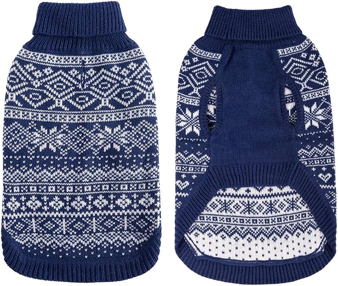 HOMIMP Dog Sweater Argyle - Warm Sweater Winter Clothes Puppy Soft Coat, Ugly Dog Sweater for Small Medium and Large Dogs, Pet Clothing Boy Girl