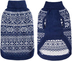 HOMIMP Dog Sweater Argyle - Warm Sweater Winter Clothes Puppy Soft Coat, Ugly Dog Sweater for Small Medium and Large Dogs, Pet Clothing Boy Girl