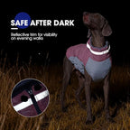 FUAMEY Dog Cold Weather Coats Reflective Dog Warm Jacket with Harness | Fleece Winter Coat for Large Dogs Snow Puffer Vests with Zipper Reflective Turtleneck Jackets for Winter Pink XXXL