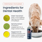 Vets Preferred Dog Breath Freshener & Water Additive for Dental Care – Fights Bad Breath, Removes Tartar & Plaque – Dog Mouthwash for Healthy Teeth & Gums, Gingivitis Support – Mint Flavor