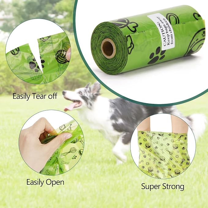 1080 Dog Poop Bags Bulk Value Pack, Strong Leak-Proof Doggie Bags for Poop, Dog Waste Bag Refill Rolls for Dogs(Scented)