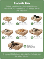 Spotted Play Orthopedic Dog Bed with Sides - Sofa Beds for Large Dogs, Supportive Foam Pet Couch Bed with Washable Removable Cover, Waterproof Lining and Non-Slip Bottom, Brown - L-Plus