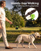 Taglory Leather Dog Leash for Large Medium Dogs, Hand-Braided, 6FT Brown | Strong for Training & Everyday Walks, Soft Grip Full Control, Hands-Free Poop Bag Holder, Rotating Brass Clasp, 3/4 INCH