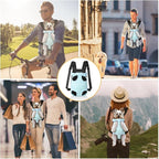 YUDODO Pet Dog Carrier Backpack Adjustable Front Carrier for Small Dog Cat | Legs Out Design, Easy-Fit Travel Backpack, Hiking and Walking, Durable Comfortable, Perfect for Outdoor, Sky, S